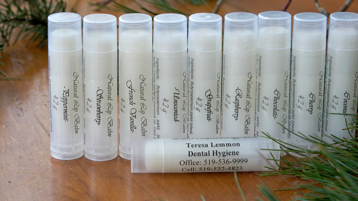 100 Lip Balm Tubes - Personalized to Promote Your Practice