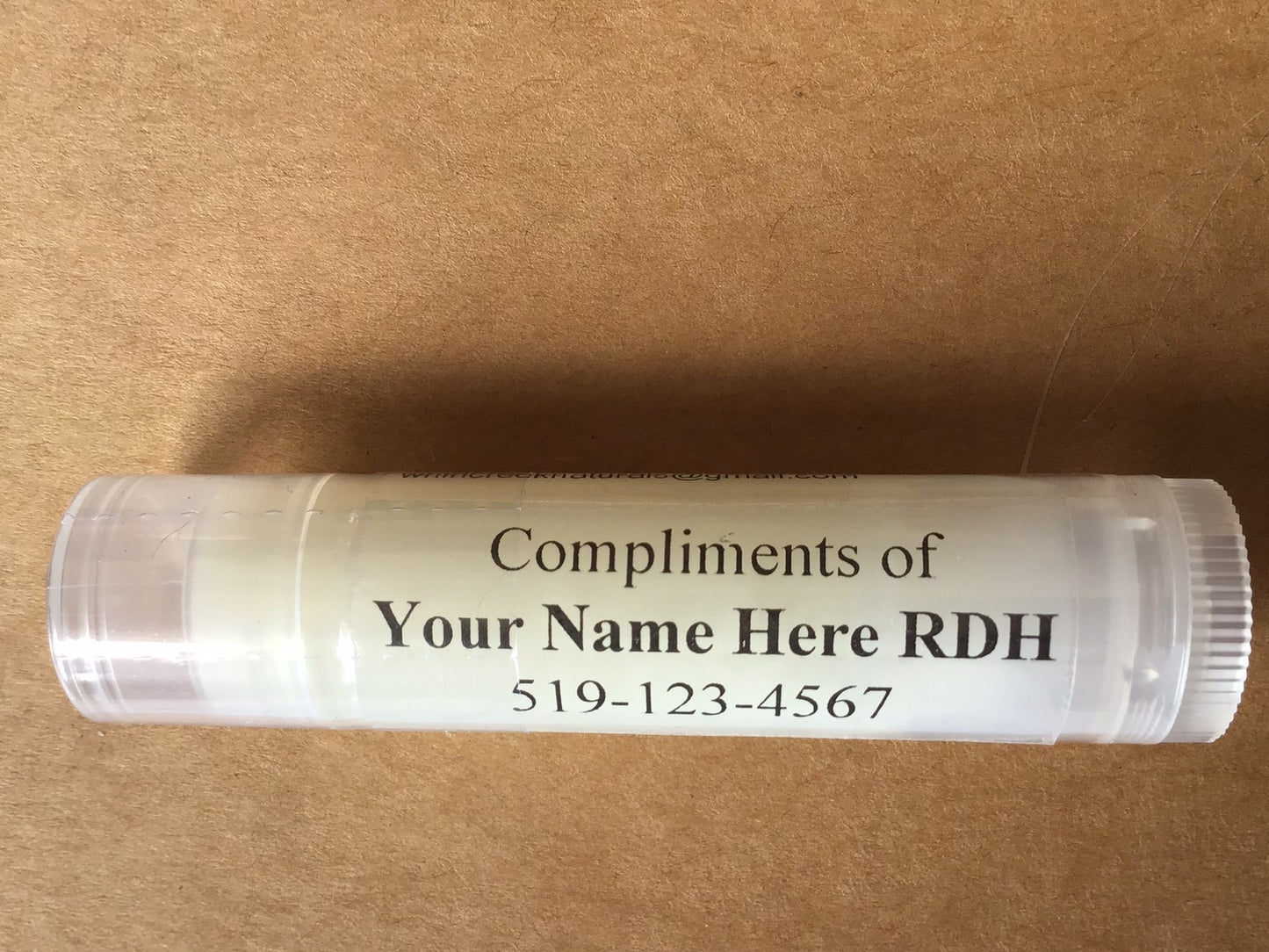 100 Lip Balm Tubes - Personalized to Promote Your Practice